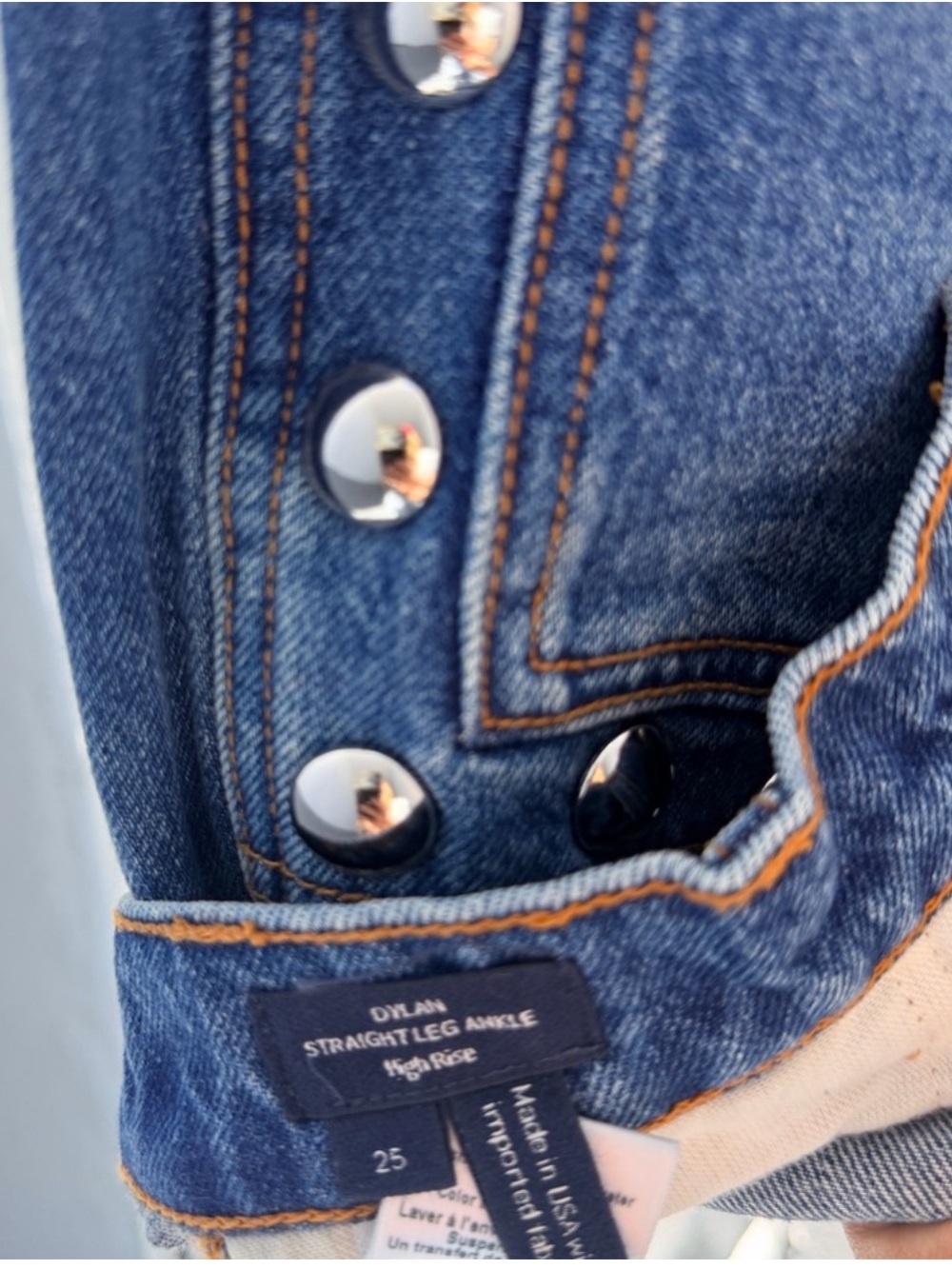 VERONICA BEARD Dylan Studded High Rise Ankle Jeans | Size 25 | NWT - Picture 9 of 10